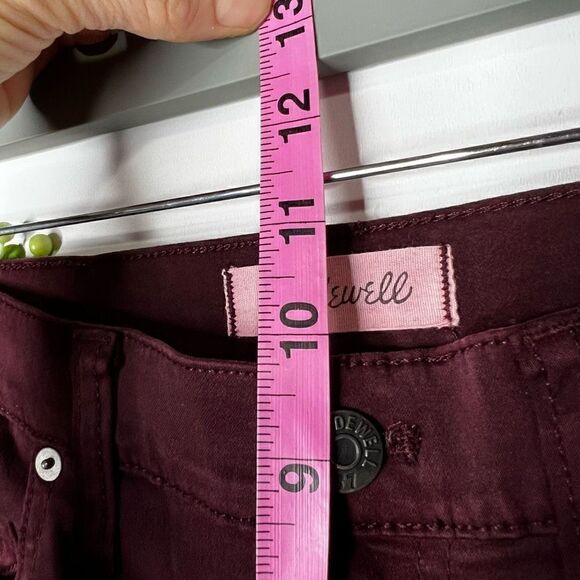 Madewell 9” High Riser Skinny Skinny Burgundy Pants - Picture 6 of 9